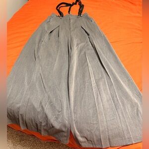 Voodoo Vixen Charcoal Suspender Wide Pants